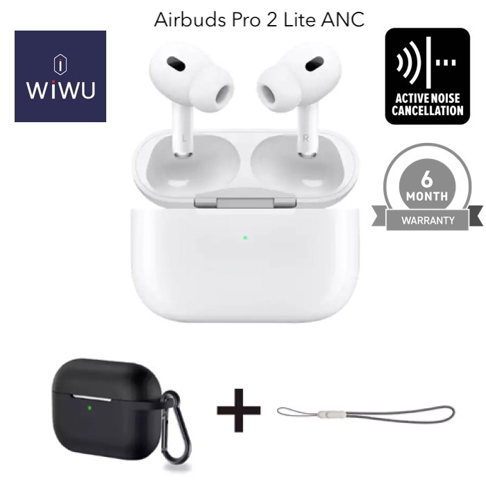 WiWu Airbuds Pro 2 Lite ANC Earbuds (6 months Warranty) – White