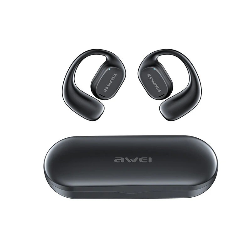 Awei T69 Wireless Air Conduction Bluetooth Earphones – Black Color